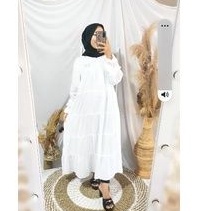 GAMIS PUTIH RAYON PREMIUM