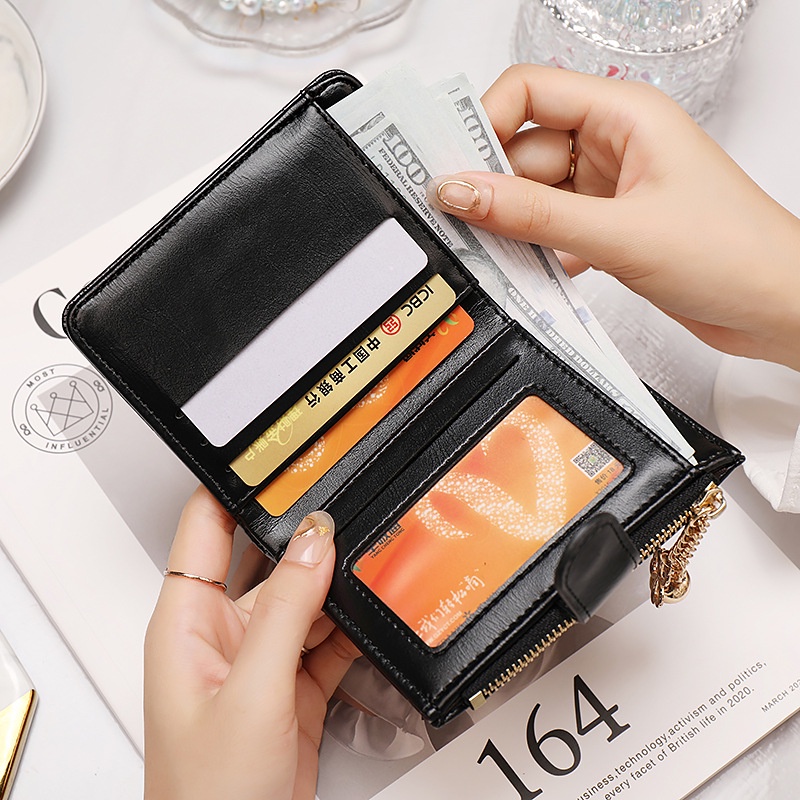 DOMPET LIPAT LUCU WANITA KULIT CROCO MINI KARTU LIDAYE IMPORT PREMIUM SLOT KARTU UANG KOIN KECIL PENDEK TIPIS KOREA FASHION REMAJA SIMPLE KEKINIAN MURAH CEWEK