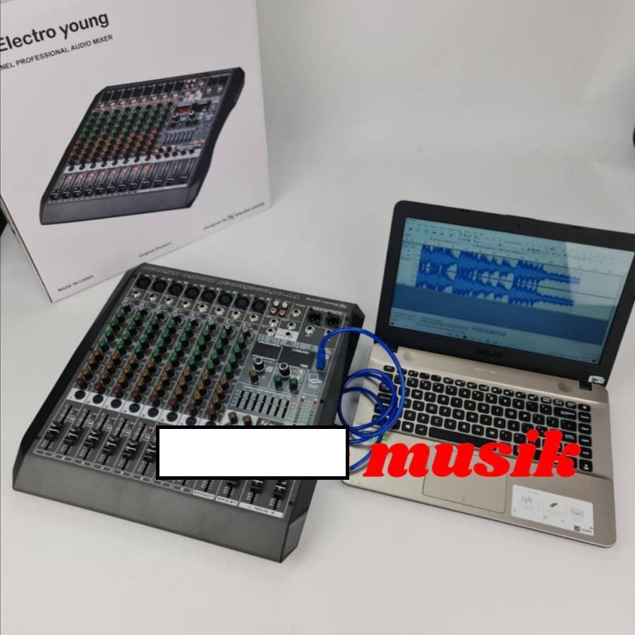 Mixer Electro Young Emix E Mix 8 Channel electroYoung USB Recording PC Soundcard