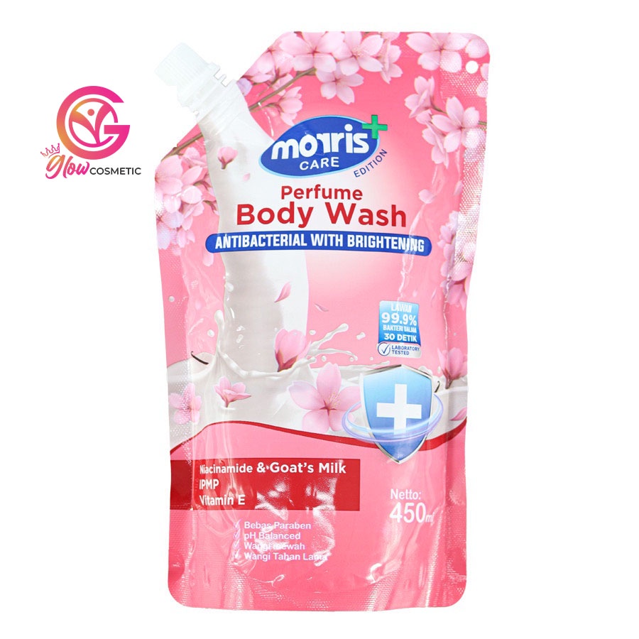 MORRIS PERFUME BODY WASH ANTIBACTERIAL WITH BRIGHTENING 450ML REFILL -GC