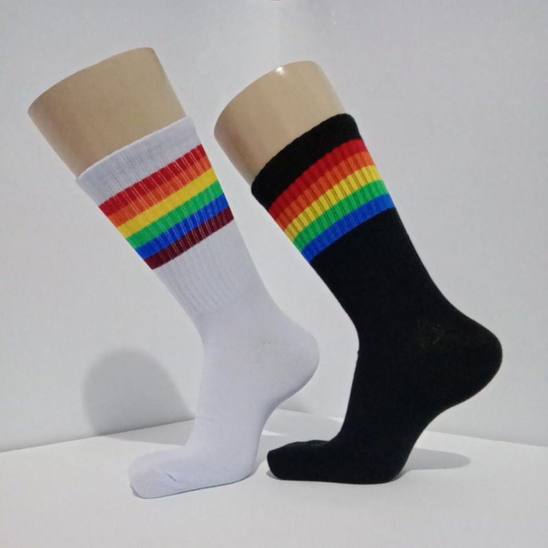 Kaos Kaki Motif Rainbow/kaos Kaki Old School
