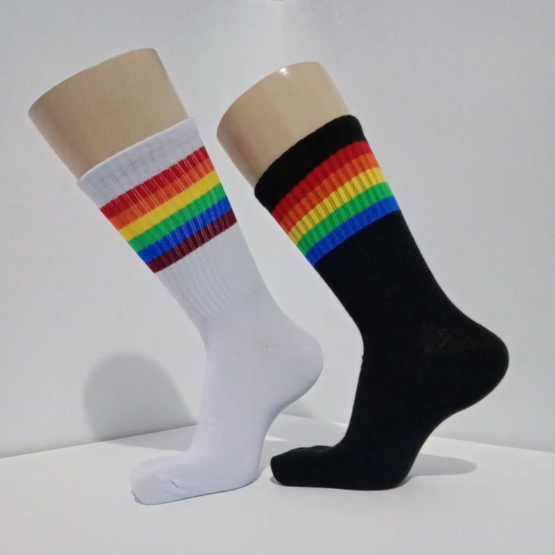 Kaos Kaki Motif Rainbow/kaos Kaki Old School