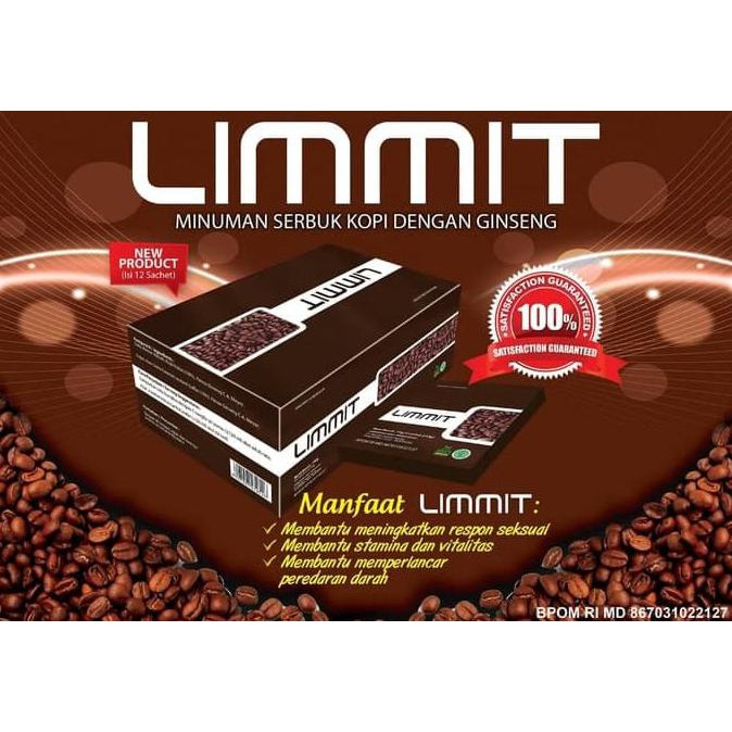 LIMMIT COFFEE 12 SACHET (BOX) - 15 GRAM KOPI STAMINA PRIA