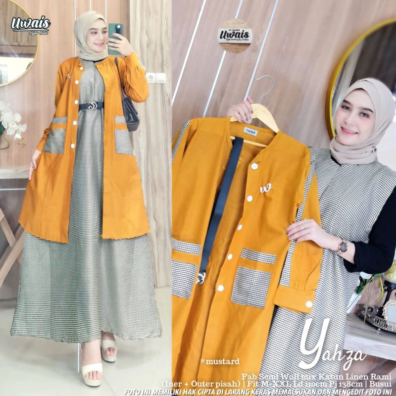 ( RESTOK ) GAMIS MAXY YAHZA ( INNER + OUTER ) BUSUI ORI BY UWAIS