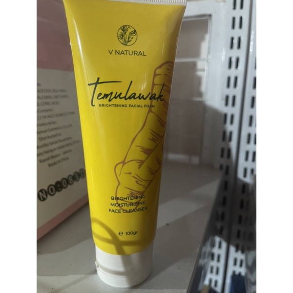 v natural facial foam temulawak