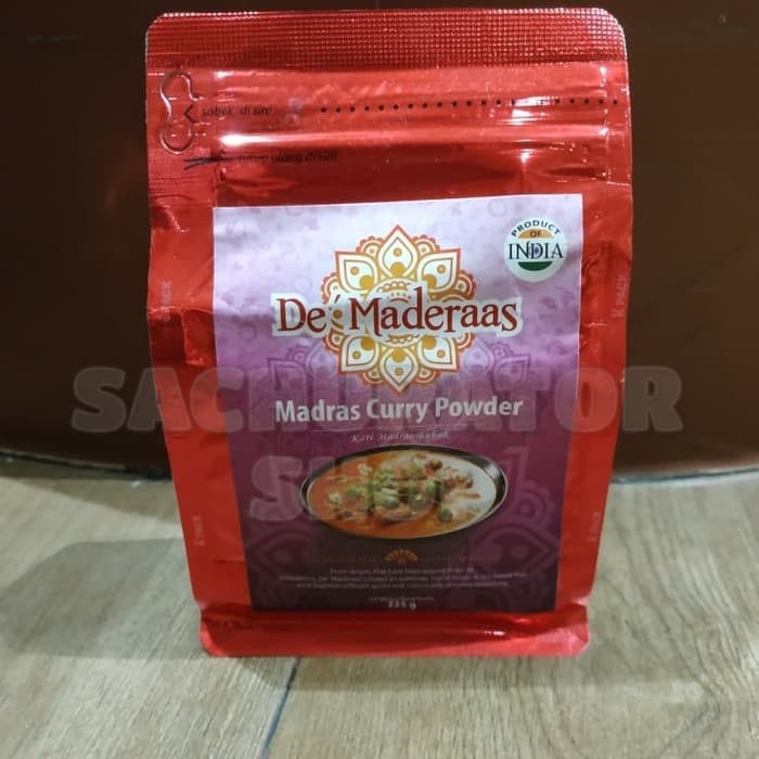 Jual Bumbu Bubuk De Maderaas Maderas Kari India Madras Curry Powder Gr Indonesia Shopee