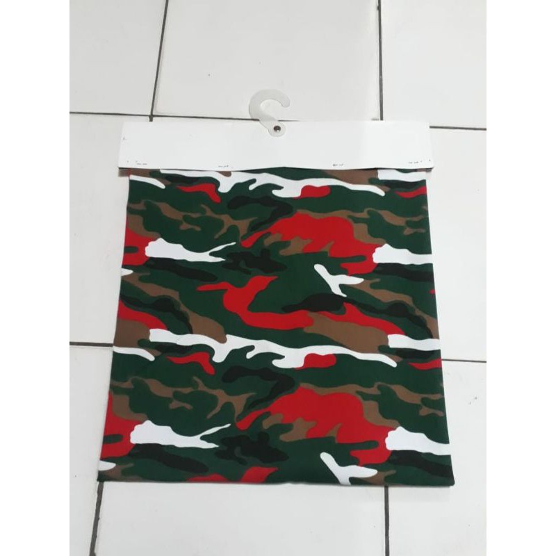 bahan kain loreng laskar merah putih