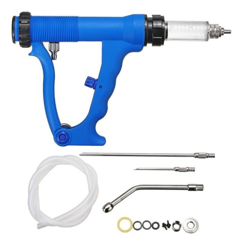 alat cekok otomatis kambing domba sapi babi kuda  drench gun spuit Syringe suntikan otomatis jarum besar -suntikan sapi otomatis terus menerus