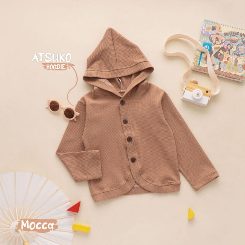 Nauree - Setelan Hoodie Atsuko Warna Terbaru Untuk Anak Perempuan Umur 1 2 3 4 5 6  Tahun Bahan Cotton Combad 30s Lembut Halus Premium Tebal Adem Nyaman Dipakai Menyerap Keringat Jogger Set Jahitan Rapih Model Lucu Untuk Jalan Jalan