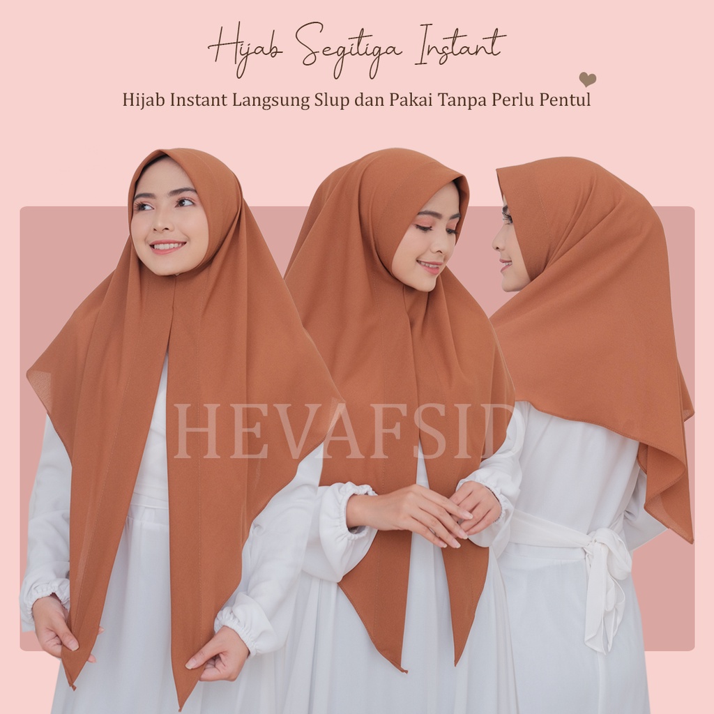 Jilbab Segitiga Instan / Real pict sesuai gambar