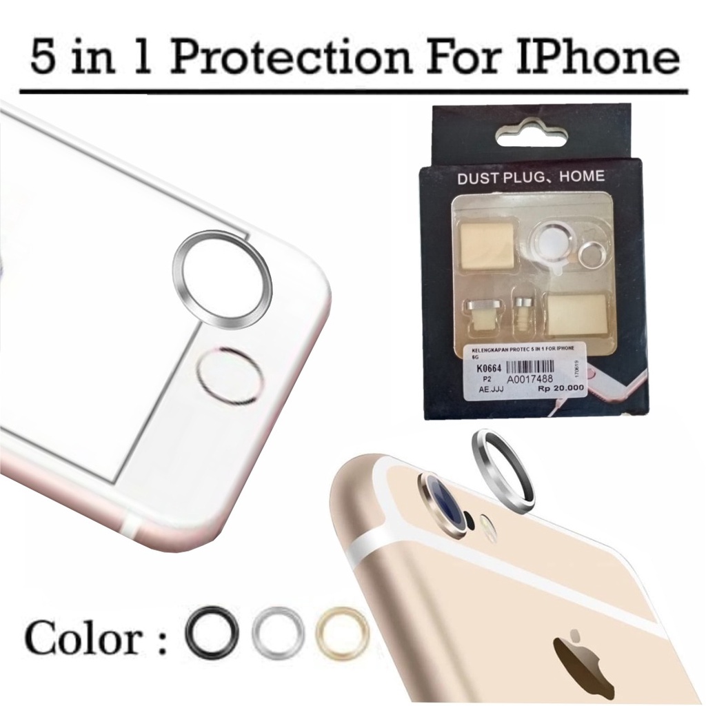 KELENGKAPAN PROTEC 5 IN 1 FOR IPHONE 6G