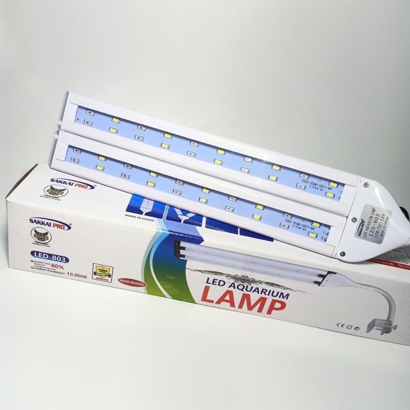 Lampu LED Jepit Aquarium Aquascape Paludarium SAKKAI PRO LED-803