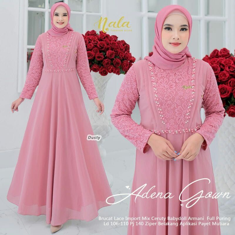 𝐁𝐢𝐬𝐚 𝐂𝐎𝐃 | Adena gown gamis terbaru A&amp;S_2