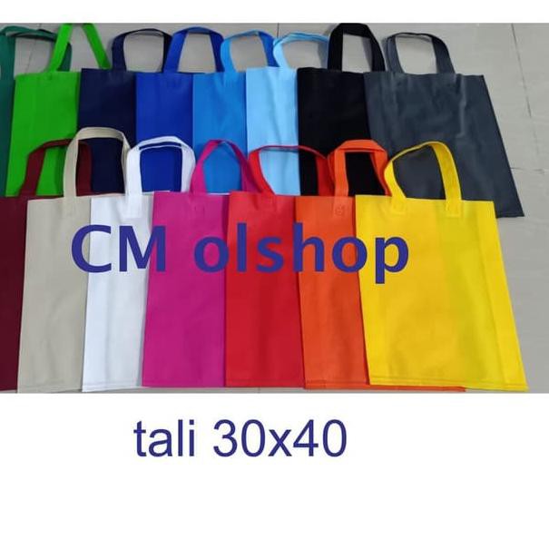 

♔ü Tas Spunbond 30 x 40 tali GROSIR - navy ü