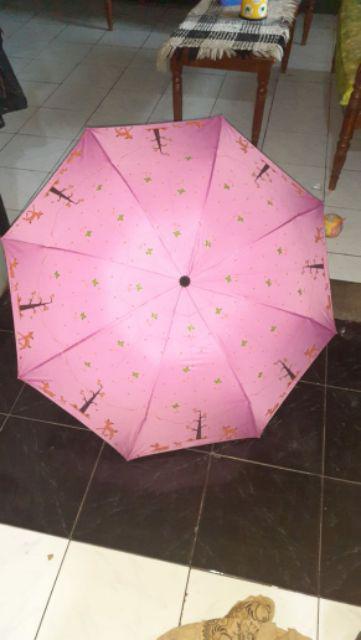 Payung Lipat 4 Fancy Karakter Kancil Anti Uv Merk Osaka Bw-113