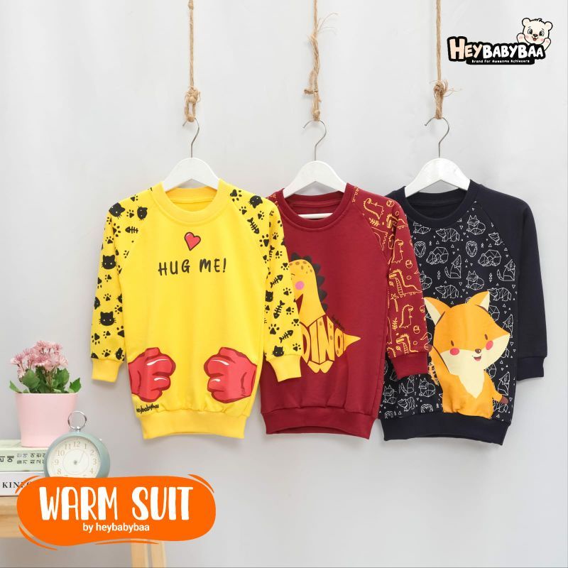 WARM SUIT BY HEYBABYBAA 1-5 Tahun Free KUPLUK RAJUT || SWEATER ANAK