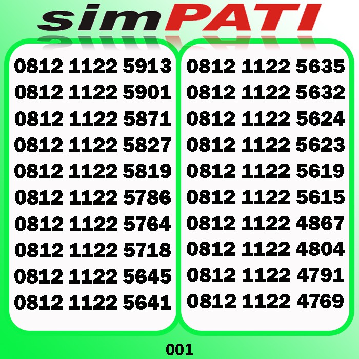 Perdana Simpati loop Cantik / nomor cantik simpati murah