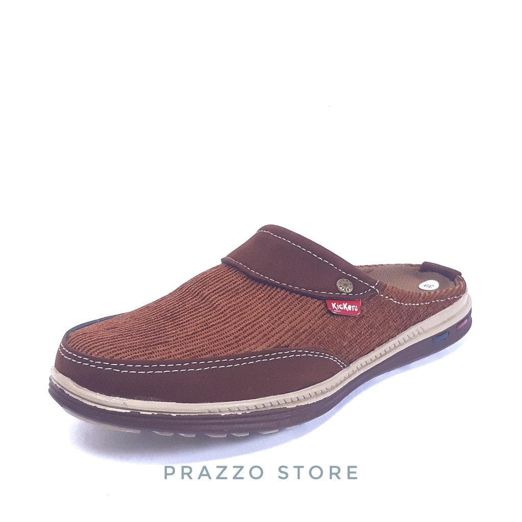 Sendal Slop Pria Sandal Selop Kasual Brown SB01