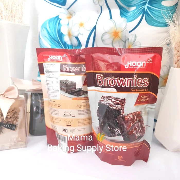 

230 gr HAAN Brownies Instant Cake Mix Bronis Premix Kue Brownis Pouch 230 gr