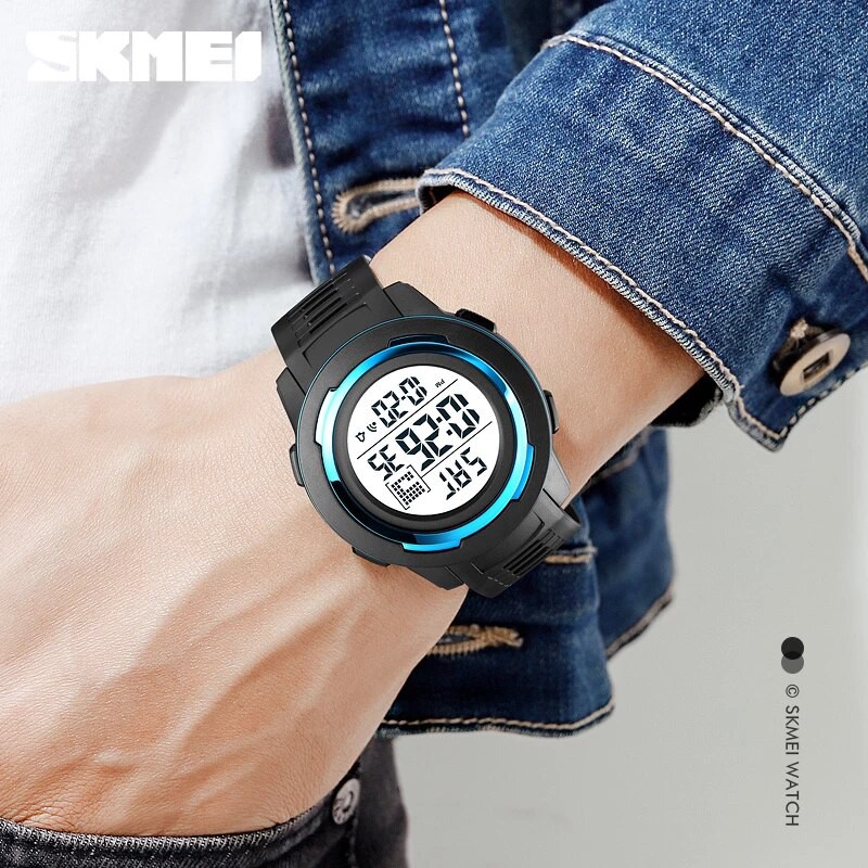 SKMEI 1731 Jam Tangan Pria Digital Dual Time Chronograph Sport Watch Anti Air Tali Rubber WATCHKITE WKOS