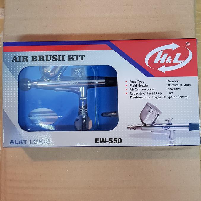 

Air Brush Kit Pen Brush Spray Gun Lukis Merk H&L