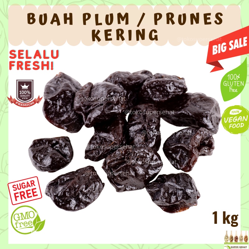 

PLUM KERING / BUAH PLUM KERING / DRIED PRUNES / DRIED PITTED PRUNES 1KG