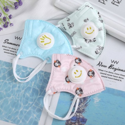 Masker Anak KN95 Reusable and Washable with Filter / Valve