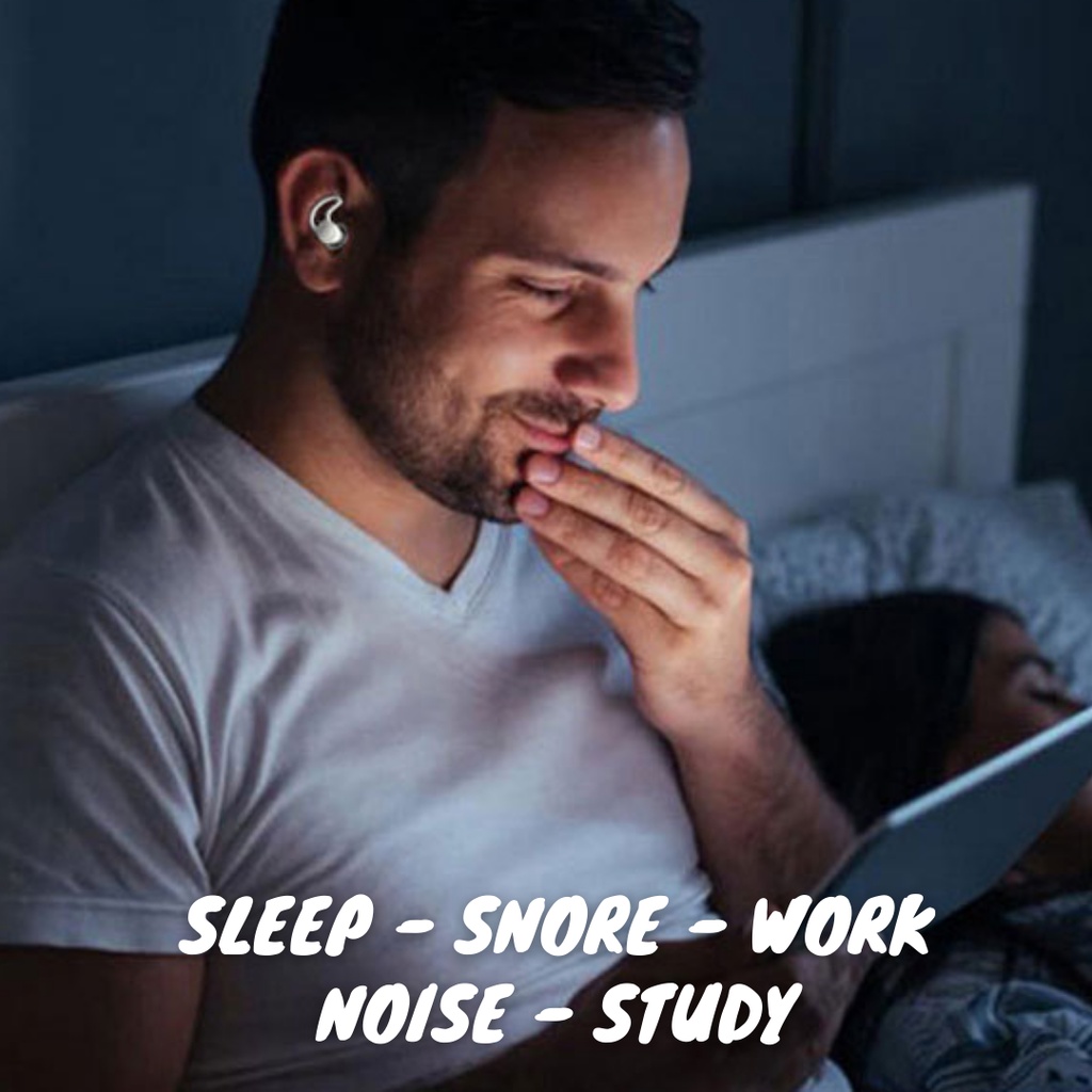 Earplugs 3 layers peredam suara nyaman buat tidur kerja belajar suara mesin dengkur suara keras