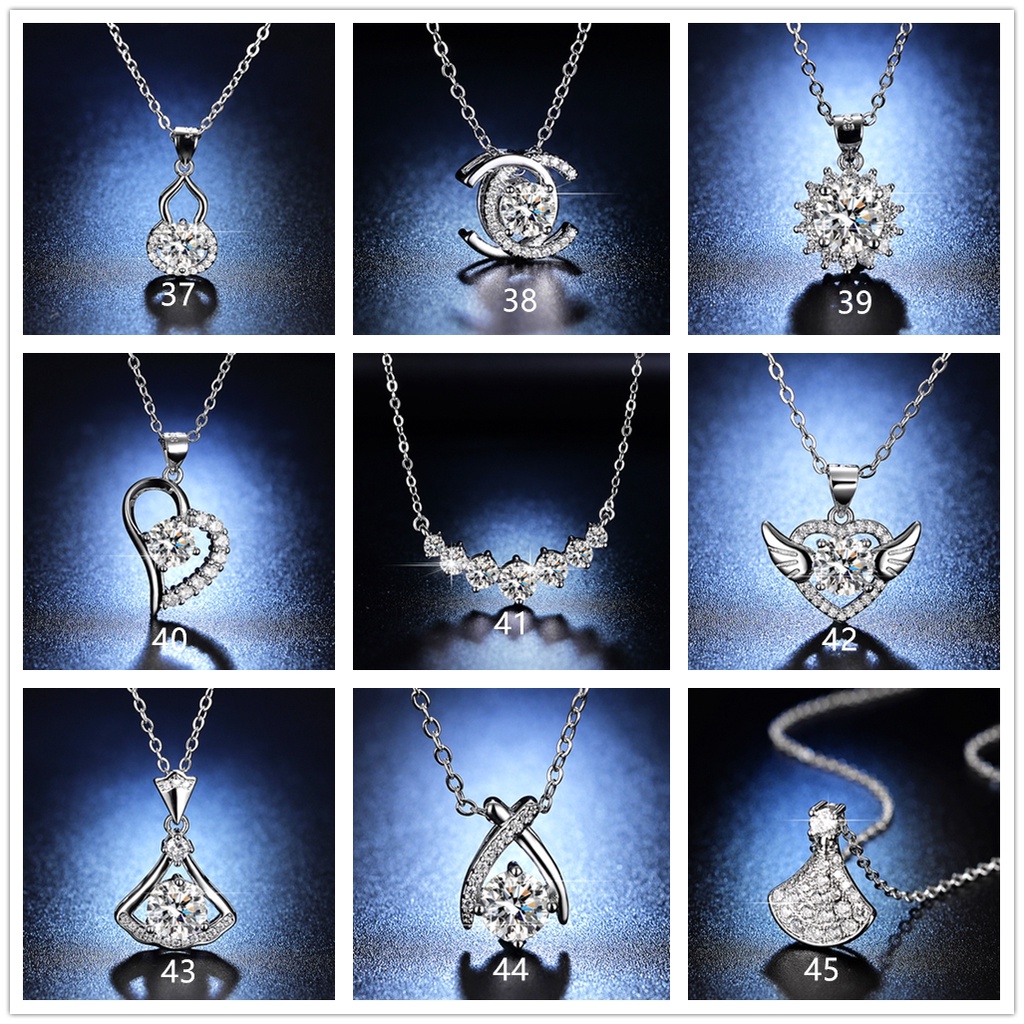 Kalung Dengan Liontin Bentuk Daun Bunga Bahan Sterling Silver Untuk Wanita