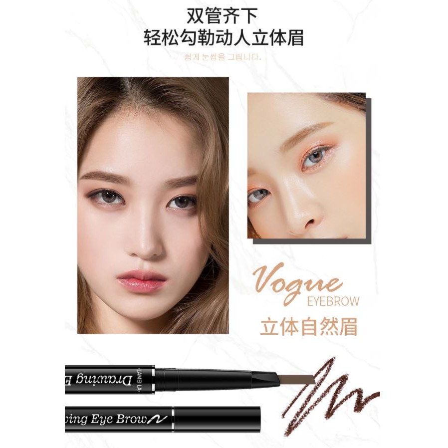 Mysterygirl - Eyebrow Pen Pensil Alis Eyeliner Waterproof Eyebrow Pencil  7 Warna Lameila ORIGINAL Kosmetik Pen