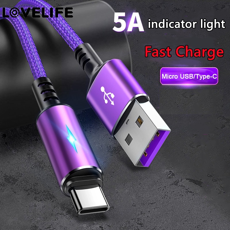 Kabel Data / Charger Micro USB Fast Charging Bahan Nilon Braided 1.2m Untuk Android