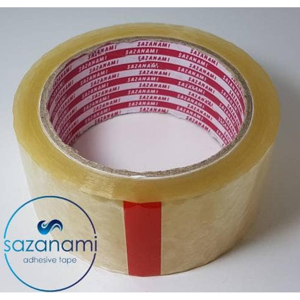 

TERMURAH Lakban Bening 2 Inch 80 Yard Sazanami Opp Tape Isolasi Selotip