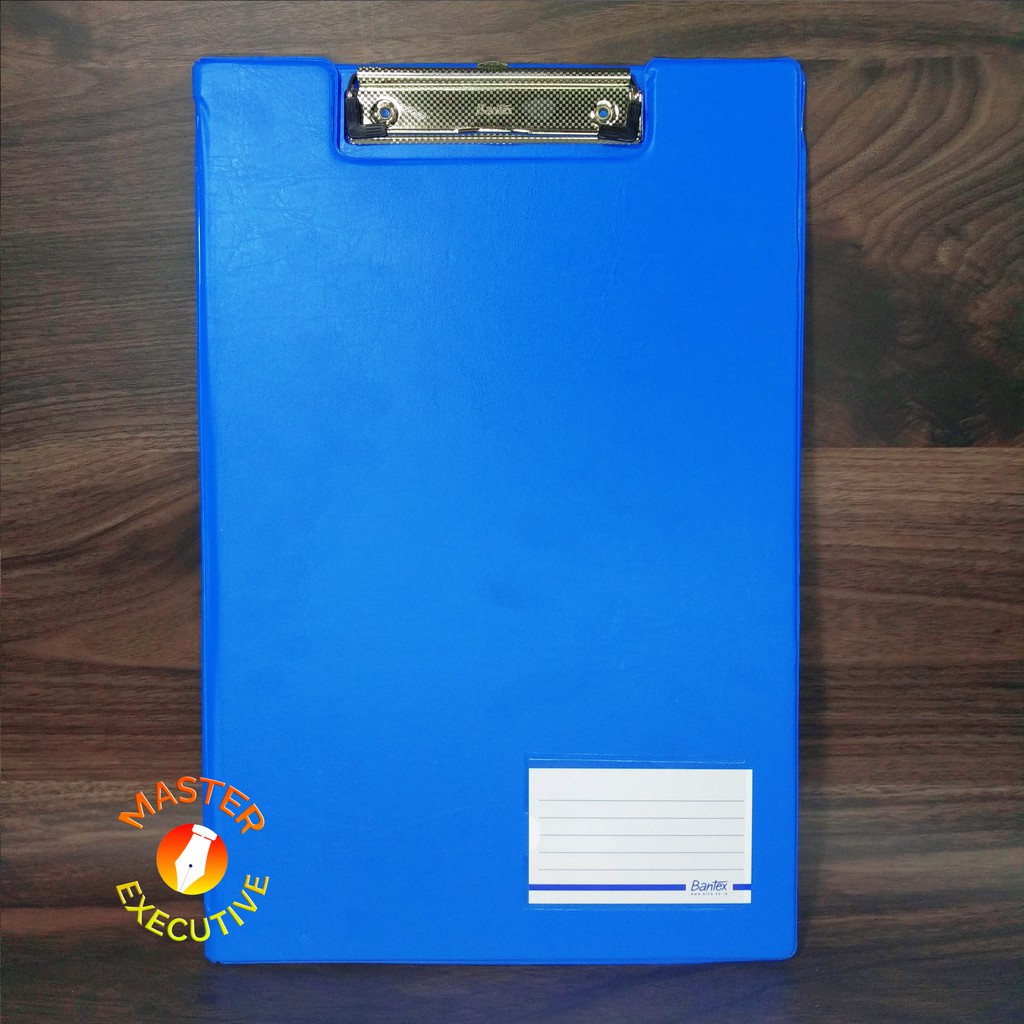 Bantex Clipboard with Cover - Papan Dada Kulit Sintetis Biru Elektrik 4211 62