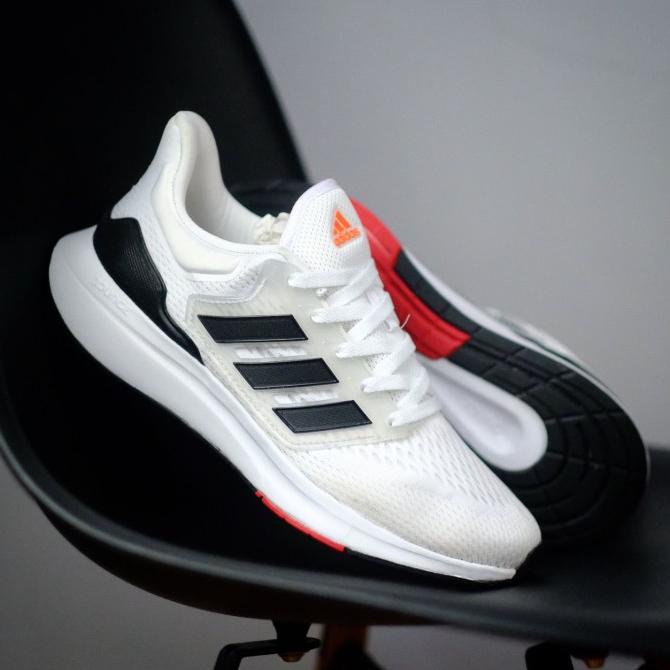 SEPATU CASUAL ORIGINAL ADIDAS EQT 21 RUN WITH BLACK SOL ORANGE FDF654654E