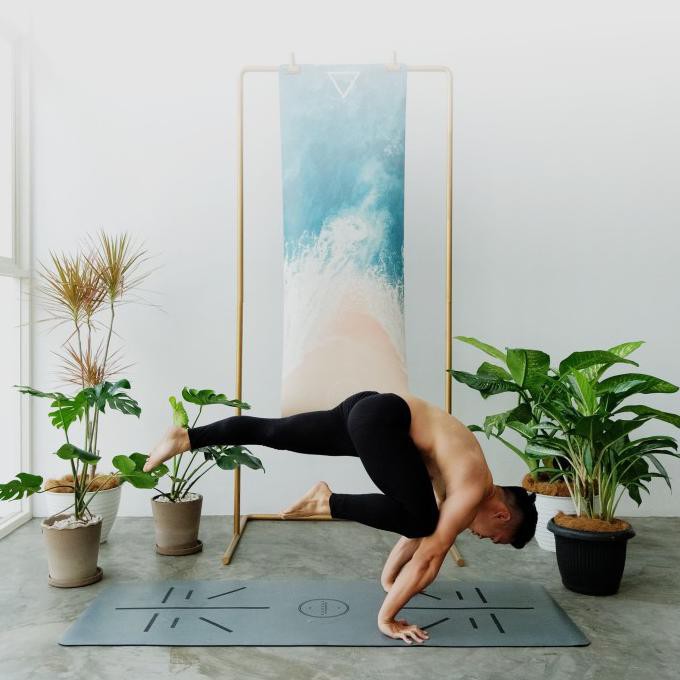 Jual COD Matras Yoga / Yoga Mat Svarga 5mm Ekata Plain Premium Rubber