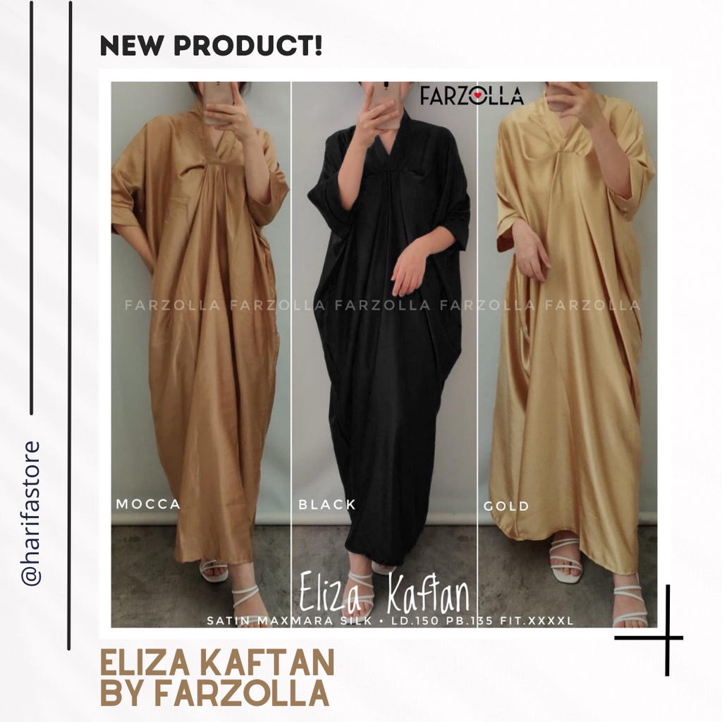 [TERBARU] ELIZA KAFTAN ORIGINAL BY FARZOLLA | KAFTAN PAYET | BAHAN SATIN MAXMARA SILK | KAFTAN BEST 