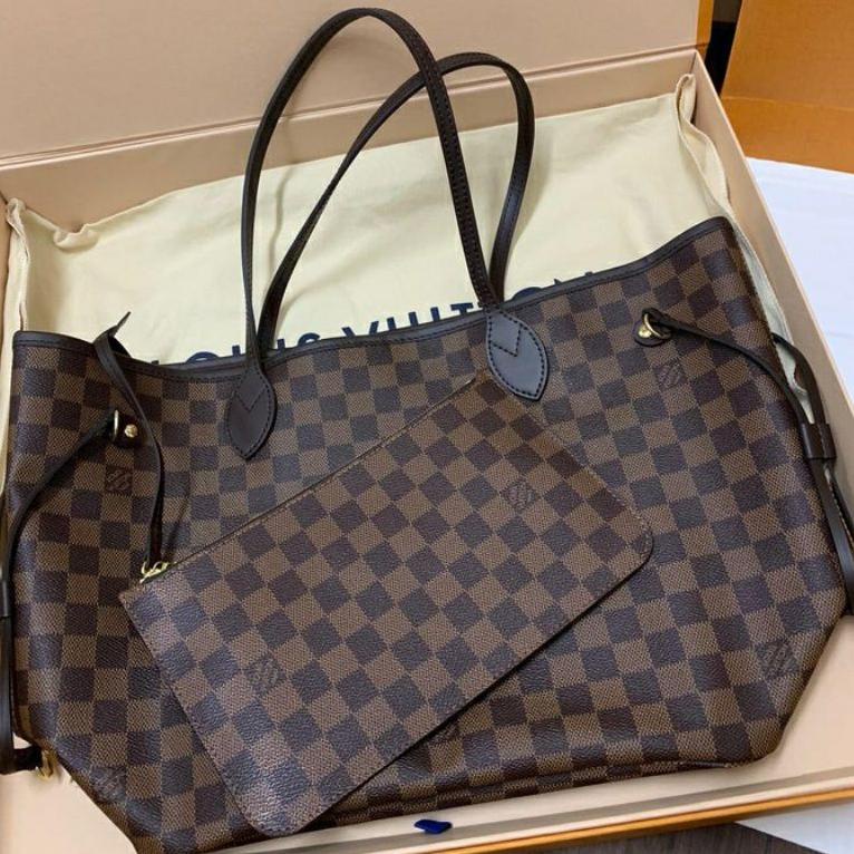 CXR.348446– TAS BRANDED NEVERFULL JUMBO FREE BOX SIZE XXL SET POUCH IMPORT PREMIUM TOTE BAG BATAM WA