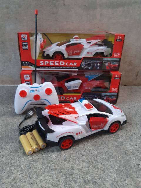 RC CAR POLISI BATRE CAS EDUKATIF - MAINAN MOBIL REMOTE CONTROL ANAK