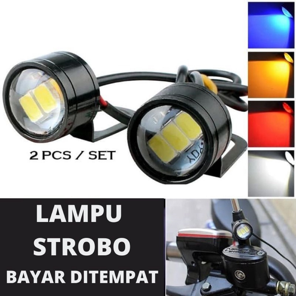 Variasi Lampu LED Mata Elang Kedip Motor Mobil