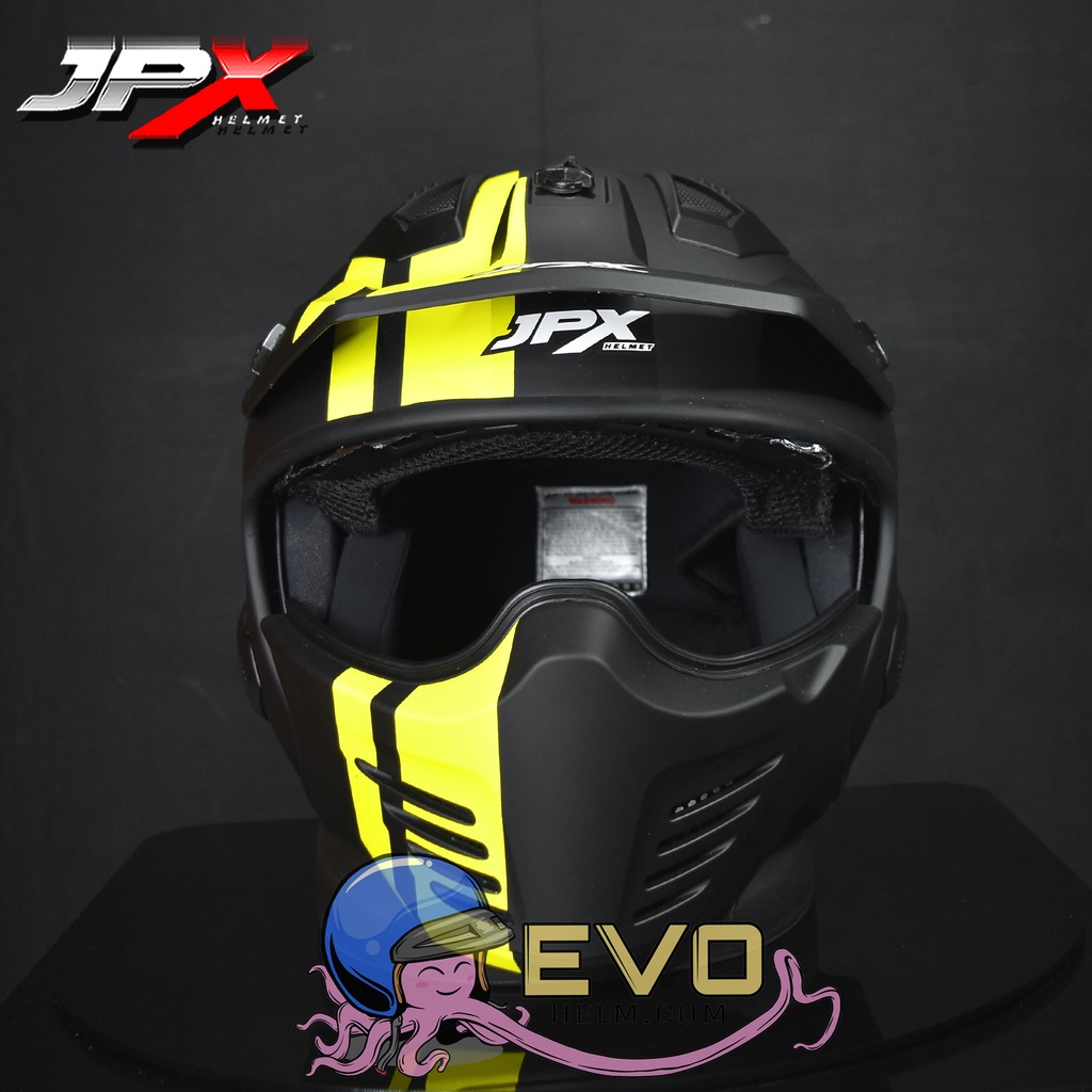 HELM JPX MX726R MOTIF R-04 MARZ SUPERBLACK ORIGINAL JPX MX 726R - ONGKIR TERMURAH 2KG