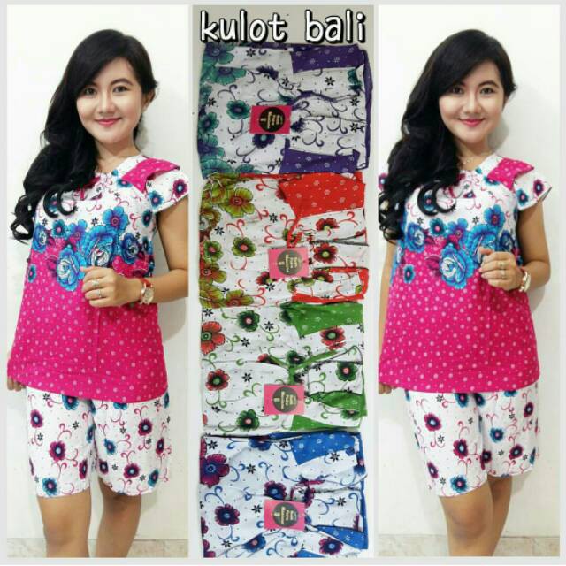 Setelan kulot bali grosir baju tidur piyama baby doll pakaian murah katun adem solo bal