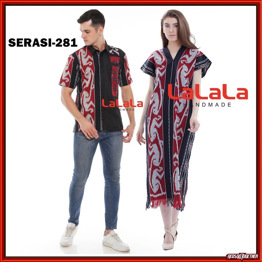 Couple Tenun Blanket Prewedding Dress LaLaLa X Kemeja Full Tenun Kode SERASI28xx
