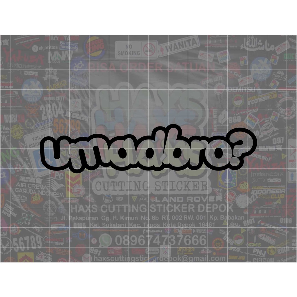 Cutting Sticker Umadbro Ukuran 11 Cm
