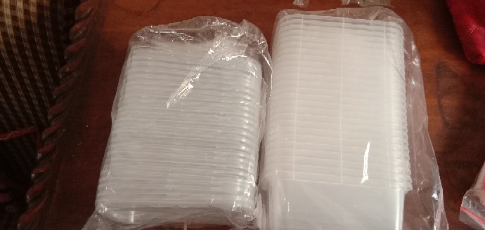 @25pcs Thinwall Dm Rect 250ml + Tutup / Kotak Makan Mini/ Lunch Box 250 Ml