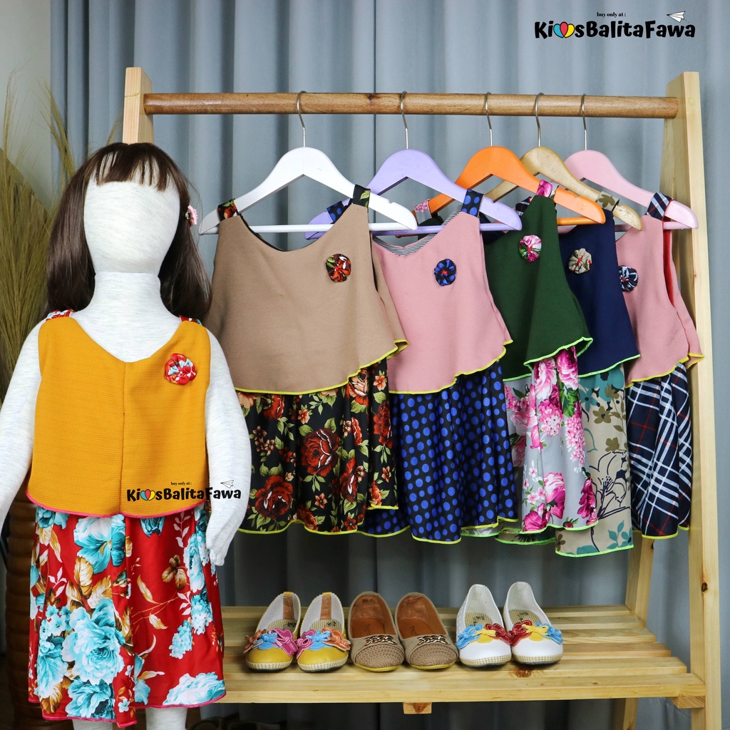 Dress Adele uk Bayi - 4 Tahun / Dres Pesta Anak Perempuan Gaun Yukensi Baju Import Balita Cewek