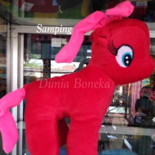 Boneka kuda poni kecil. Velboa halus. Souvenir mainan anak. Kado ultah