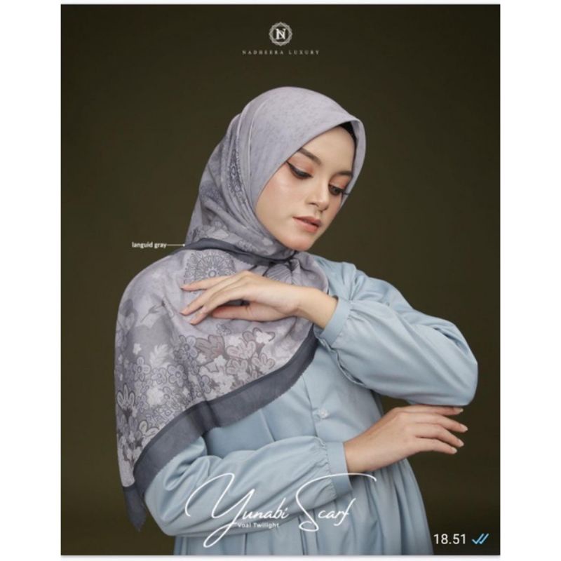 YUNABI SCARF BY NADHEERA LUXURY ORI HIJAB VOAL MOTIF BY NADHEERA ORI