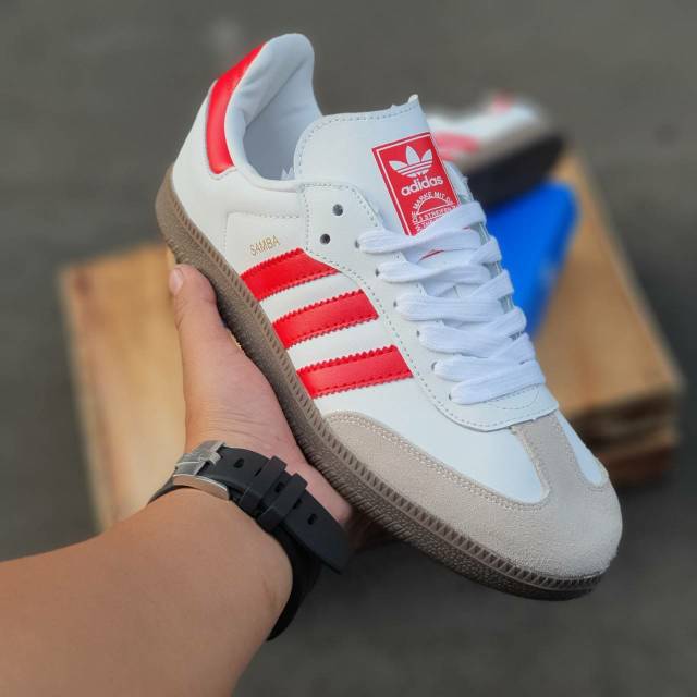 adidas samba og white red