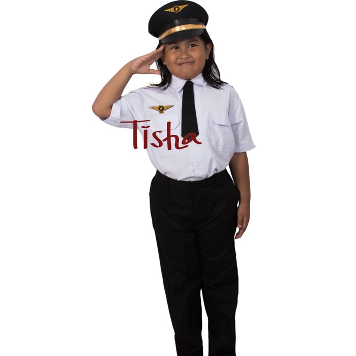 Anak-Profesi-Kostum- Kostum Baju Pilot Uk 9-10 Tahun Baju Profesi Karnaval Termurah Keren -Kostum-