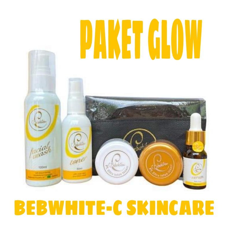 Bebwhite c skincare paket glow acne cream bpom original
